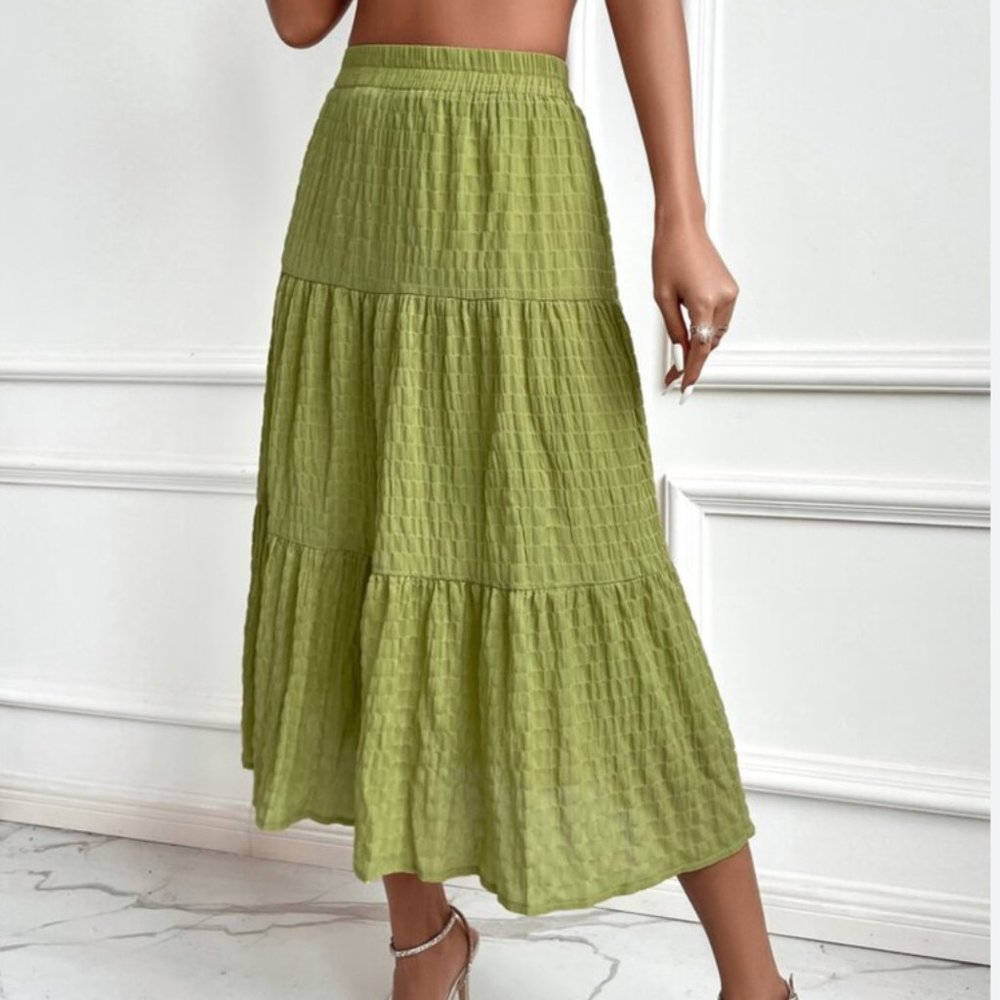 SHEIN - Light Green Maxi Skirt
